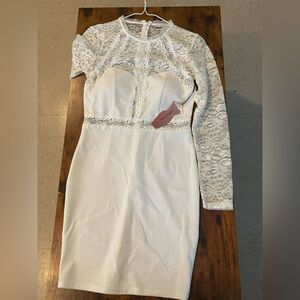 Elegant White Lace Dress